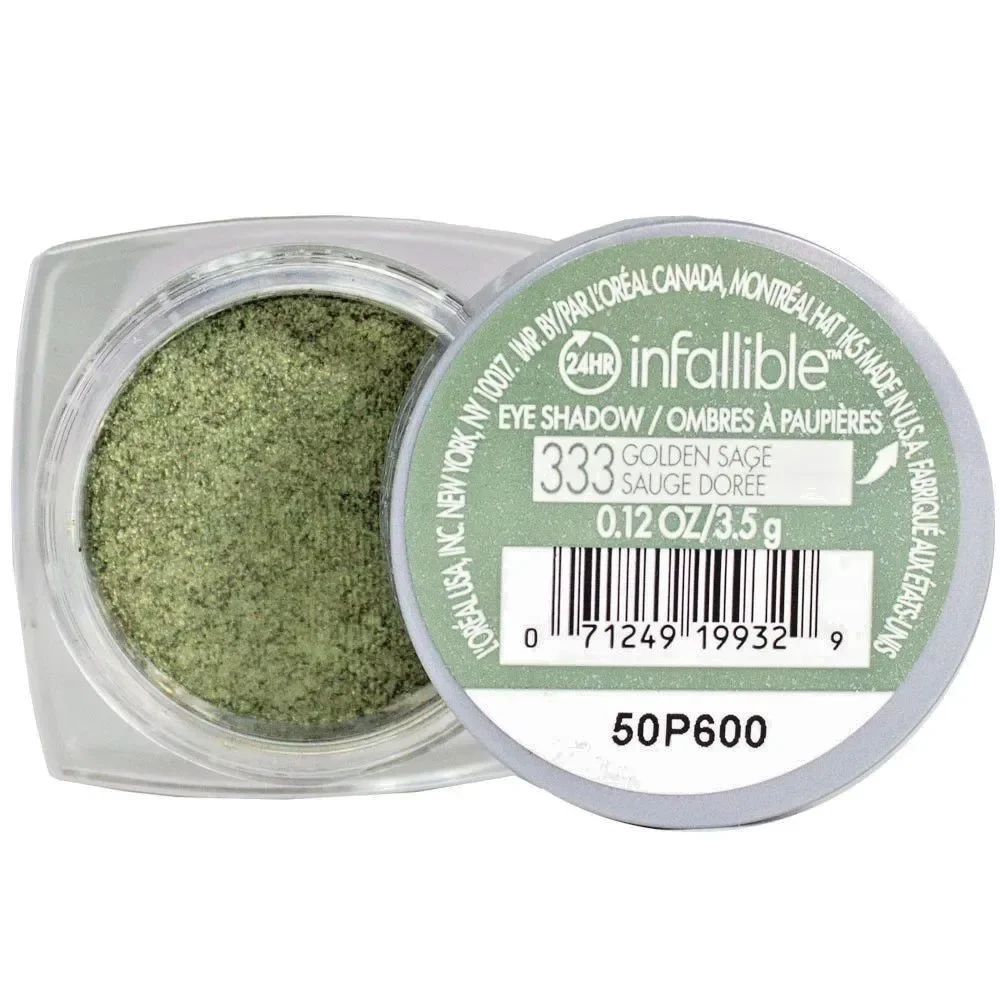 L'Oreal Infallible 24HR Eye Shadow Golden Sage #333 0.12oz Discontinued HTF New